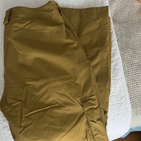 North Face Steep Tech Ski Snow Pants Mens L Tan Mustard Lined Winter Ultrex - Picture 4 of 4